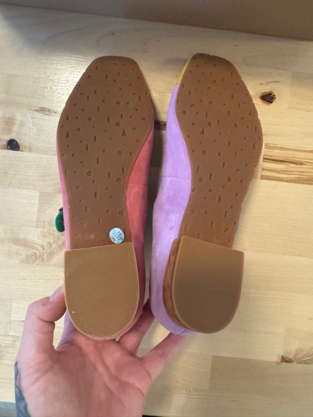 Charlotte Stone Multicolor Suede Mary Jane Shoes - Picture 3 of 9